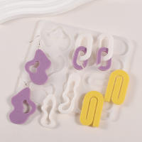Set De Múltiples Múltiples De Molde De Resina Epoxy Para DIY Pendientes De Joyería Con Colgantes De Silicona Geométrica Herramientas De Arte - details 8