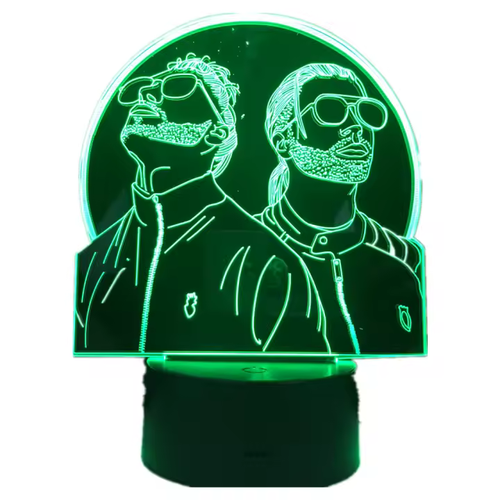 Lámpara Nocturna LED 3D Cambio De Color PNL Francés Para Dormitorio Regalos Sorpresa Para Fans Iluminación De Habitación - 1