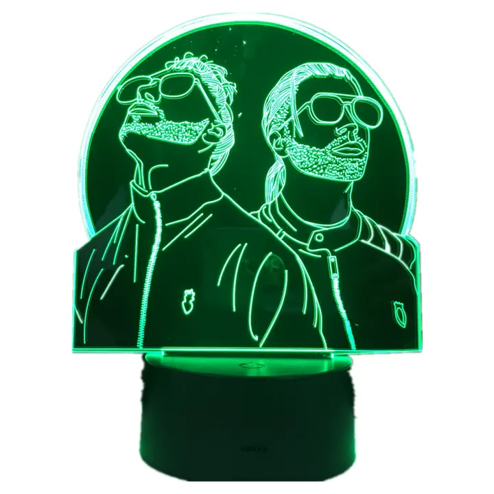 Lámpara Nocturna LED 3D Cambio De Color PNL Francés Para Dormitorio Regalos Sorpresa Para Fans Iluminación De Habitación - 1