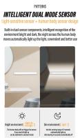 Luz De Armario Inteligente Magnética Recargable 20CM 7.87 Pulgadas Sensor De Magnetismo Luz Nocturna Para El Hogar Y Armario Soporte De Regulación Infinita - details 3