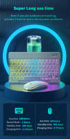 Teclado Inalámbrico Bluetooth Para Tableta Android iOS Windows Con Iluminación RGB Teclado Ratón Compatible Con iPad Y Teléfono - details 4