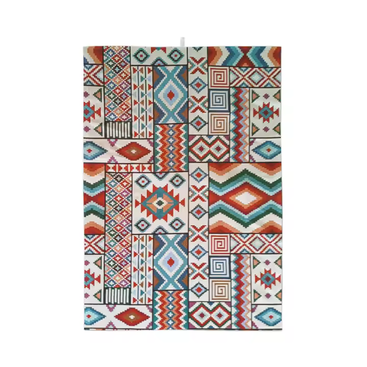 Lafabricadelastelas- Gobelino Jacquard TRIBAL, AZTECA., tela por metros .Tapicería, resistente, opaco, alta calidad y durabilidad, cortinas, cojines, colchas, bolsos. - 1