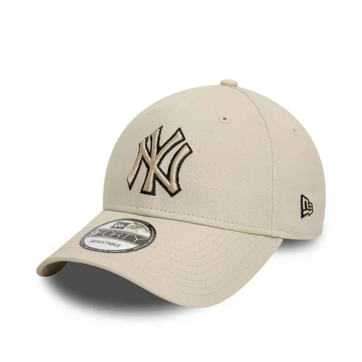Gorra New Era Team Outline 9Forty Neyyan Stnblk para hombre en color beige - 1
