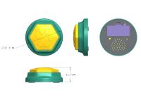 Juguete Interactivo Para Perros Con Botón Grabable De Sonido Patrón Hexagonal De Rastro De Mano Para Comunicación Y Entrenamiento - details 8