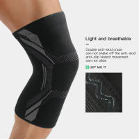 1Pc Protección De Rodilla En Tela Tejida De Nylon Para Deportes Running Ciclismo Baloncesto Saltar Cordón Calentador Antigolpes Y Protección Contra El Frío - details 2