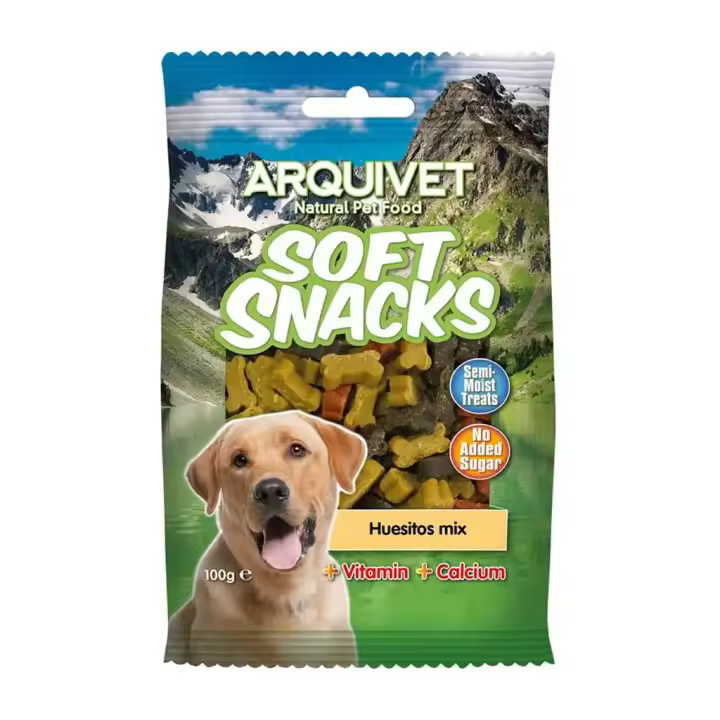 Premio para Perros Huesitos de colores Arquivet, Snacks blandos para perros 100gr - 1
