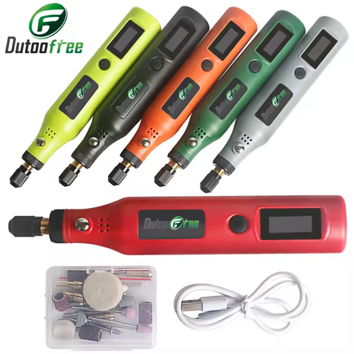 Mini Taladro Eléctrico USB Sin Cable Para Joyería Metal Vidrio Herramienta Rotativa Para Grabado Y Carpintería 5000r-15000r/min - 1