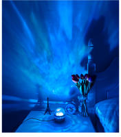 Lámpara De Ambiente Creativa Proyección De Estrellas Y Ondas De Agua Rotatoria Colorida Lámpara De Noche Para Decoración De Hogar Y Fiesta - details 10