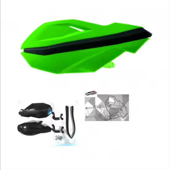 PROTECTOR PARAMANOS SHIRO MOTO-QUAD MX-08 VERDE - 1