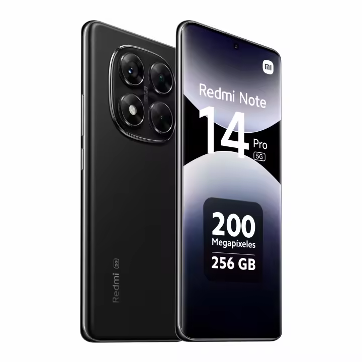 Móvil Xiaomi Redmi Note 14 Pro 5G 12GB + 512GB  Pantalla de 6.67" AMOLED FHD+ 120Hz, MediaTek Dimensity 7300-Ultra, cámara de 200MP, TurboCharge 45W, 5110 mAh, NFC - 1