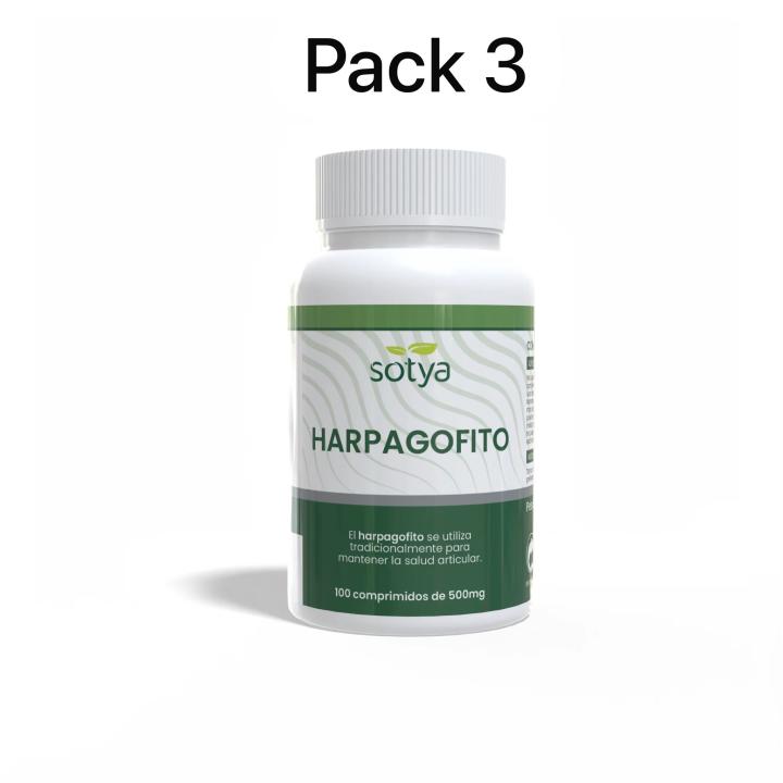 Pack 3 Harpagofito 500mg 100 comprimidos Sotya