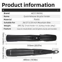 2Pcs Guardabarros De Bicicleta Ajustable Para Rueda De 26 27.5 29 Pulgadas Frontal Y Trasera Protección Contra Salpicaduras MTB Piezas De Ciclismo - details 18