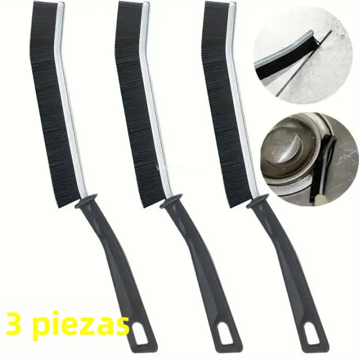 Cepillo De Limpieza Para Grietas Multifuncional Plástico Duradero Para Pisos Cocina Baño Ventanas Cepillo De Pelo Rígido Para Esquinas Y Angulos Difíciles Suministros Domésticos - 1