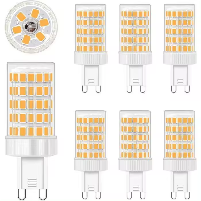 6 bombillas LED G9 de 10 W, Luz Blanca Cálida (2700 K), equivalente a una bombilla incandescente de 80 W, 900 LM, AC 220 V, sin regulables. - 1
