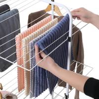 Perchero de pie, multifuncional, de tres capas, para toallas, plegable, con forma de ala, en forma de torre, apto para exteriores, balcón, dormitorio y sala de estar. - details 1
