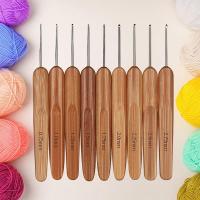 Ganchos De Crochet Largos De Madera De Bambú Para Manualidades Pequeños Y Herramientas De Tejido DIY Accesorios De Costura - details 3