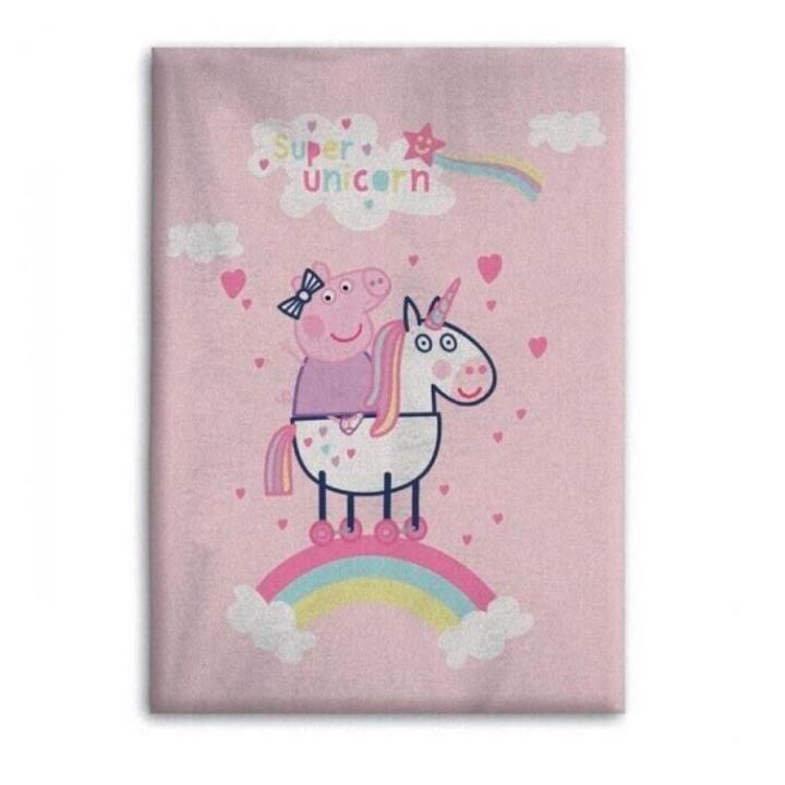Peppa Pig Manta Rosa Junior 140 X 100 Cm Tipo Polar Oficial Original