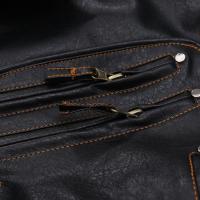 Chaqueta De Cuero PU Vintage Con Cremalleras Multiseguros Y Borla Para Motociclista Chaqueta De Cuero Con Bolsillos Para Hombre Estilo Punk - details 5
