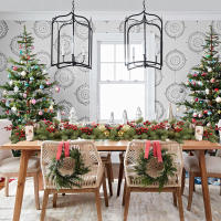 Guirnalda De Pino Artificial De 180CM Decoración De Navidad Para Casa Fiesta Boda Adorno Colgante De Rattan - details 1