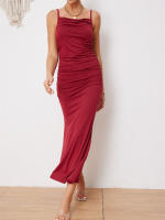 Vestido Bodycon De Fiesta Para Mujer Maxi Con Tirantes Elegante Y Delgado Sin Mangas Para Bodas Y Noches Elegantes Verano Multi-Colores - details 5