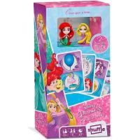 Cartamundi Shuffle Disney Princesas Ariel y Rapunzel Bella y Jasmíon Baraja infantil + 2 Figuras Juega a contar cuentos de princesa o carrera al palacio Diversión mágica  A partir de 5 años Para 2 jugadores Partidas de 15 minutos Película Cine - details 2
