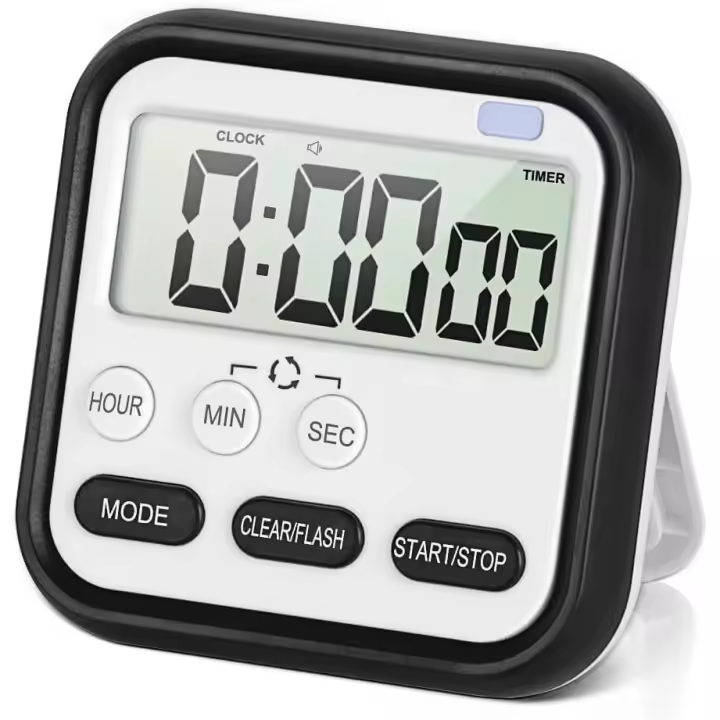 Temporizador visual digital Reloj magnético de 24 Horas Cronómetro Count-Up & Count Down Timer with Pantalla LCD large Pantalla de dígitos grandes - 1