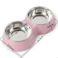 Tazas De Alimentos Y Agua Para Mascotas Doble Acero Inoxidable Alimento Y Agua Para Perros Gatos Pupusas Accesorios Pequeños Para Perros - details 6