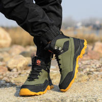 Botas Impermeables Para Hombre Seguridad Puntas De Acero Indestructibles Botas De Construcción Protección Antipinchazos Suela De Goma Material Superior Synético - details 7
