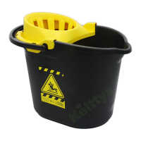 Cubo con escurridor 15L para fregona con señal de suelo mojado - details 0