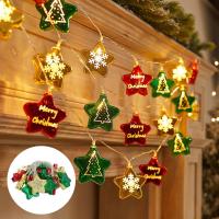 Luz De Navidad Con Estrella Electroplata Y Pilas Incluidas Cadena De Luces LED Para Decoración Festiva De Navidad Multicolor - details 0