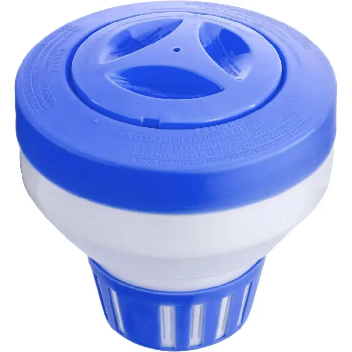 Dispensador de cloro flotante grande para piscinas, paredes gruesas y resistentes, liberación ajustable para piscinas elevadas - 1