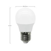 Pack de 10 bombillas led 6W blanco frío 6000K G45 rosca grande E27 | Lámpara no regulable luz fría | Suministros Castro - details 1