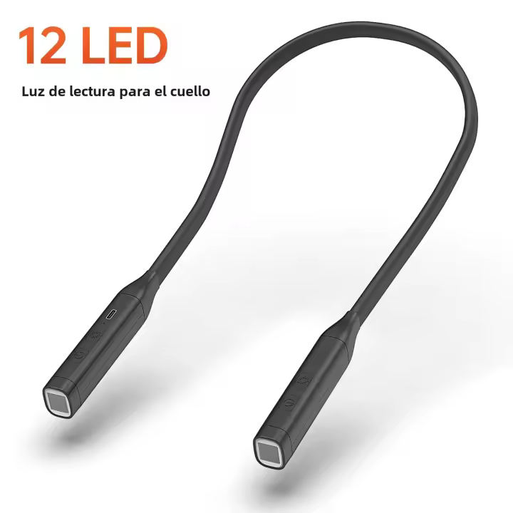 Luz De Lectura Recargable Para El Cuello Con 3 Niveles De Brillo Ajustable Luz De Escritorio Amigable Con Los Ojos Luz De Libro Sin Dimensión Estepada - 1