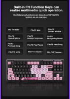Teclado Mecánico De Juego LINGBAO K87 pro Con Keycaps PBT Structure Hot Swap 3/5 Pins Iluminación RGB Retroiluminada Gasket - details 16