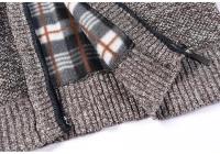 Cardigan De Cuello Alto Para Hombre Con Cremallera Thicken De Algodón Tejido En Jacquard Suéter Grueso Y Caliente Para Otoño Y Invierno Estilo Casual - details 14