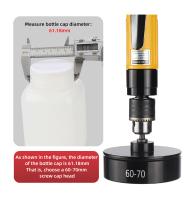 Cabezal De Aplicación De Tapas Con Destornillador Eléctrico 1/4 Para Botellas 10-100mm Diámetro Exterior Compatible Con Perforadores - details 4