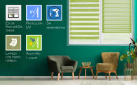 BLINDECOR  Estor Sin Herramientas Noche y Día Modelo Indus – Estor Enrollable sin Taladrar – Estor Ventana Easy Fix – Estor Enrollable Noche y Día para Ventana - details 2