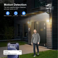 Cámara De Seguridad IP Exterior HD 6K 12MP Con Visión Nocturna Y Detección De Corpo PIR Cámara Inalámbrica WIFI 4G SIM Tarjeta Triple Pantalla CCTV - details 7