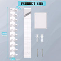 Organizador De Espacio Guarda Sombreros Y Toallas De Pared Montado Soporte De Gorras De Béisbol Para Armario Accesorios De Almacenamiento Ecológico Plástico M - details 0