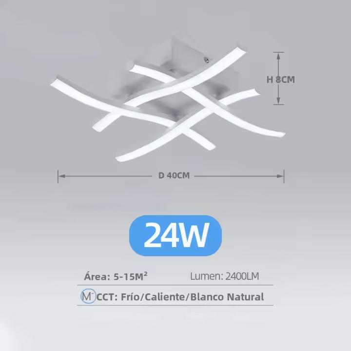 Lámpara De Techo Moderna IRALAN LED Con 3 Modos De Temperatura De Color Protección Para Los Ojos Instalación Fácil Para Habitaciones - 1