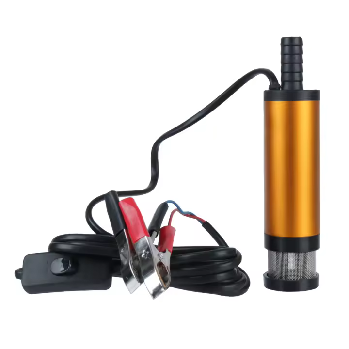 Bomba De Combustible Eléctrica Para Coche 12V 12L/min Con Interruptor Herramientas De Bomba De Aceite Para Barco Marina Remolque Camión Accesorios De Acero Inoxidable Universal - 1
