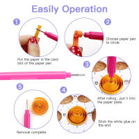 Kit De Herramientas Para Encogido De Papel Paper Quilling Con Pluma De Acero Inoxidable Y Plástico Para Artesanía DIY Proyectos De Tarjetas - details 2