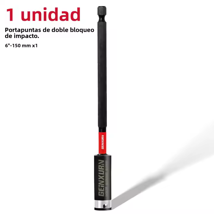 GEINXURN Set De Soporte De Bit De Doble Bloqueo Para Impacto Herramienta De Destornillador De Acero De Aluminio Con Magnétismo - 1