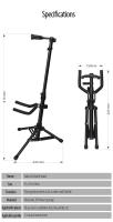Soporte De Violín FL-13D Flanger En Negro Trípode Metálico Con Anillo Para Arco Accesorio De Violín De 3 Patas Para Soporte Y Colgaje - details 7