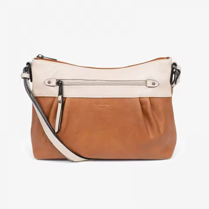 Bolso Bandolera 316746, Marca Hexagona, Color Marrón/Beige, 27 x 19 x 8 cm, Para Mujer - 1