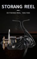 Carrete De Pesca De Mano Ambidextro Ultra Ligero Con Ratio De Engrosamiento 5.2:1 26LB Max Drag Spinning Para Agua Dulce Y Salada Con Carrete De Metal CNC - details 0
