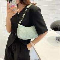 Bolso De Hombro De Corduroy Chic Con Cadena Underarm Bolso De Mano Sencillo Para Mujeres Con Cremallera Adecuado Para El Uso Diario - details 8