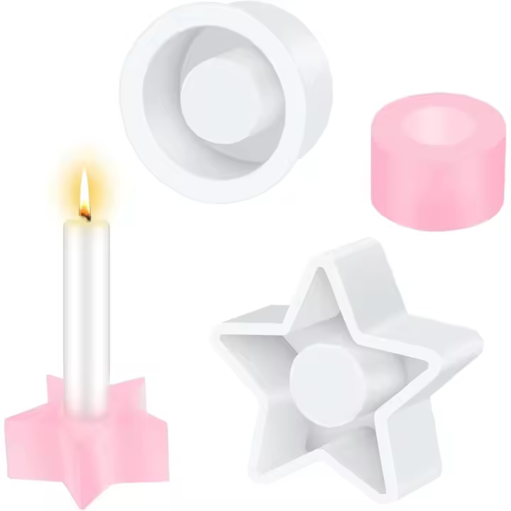 Moldes de Resina Para Candelabros Para Vela, Molde Redondo Para Velas de Candelabro, Molde de Silicona Para Portavelas, Navidad, día de san Valentín, Decoración del Hogar. - 1