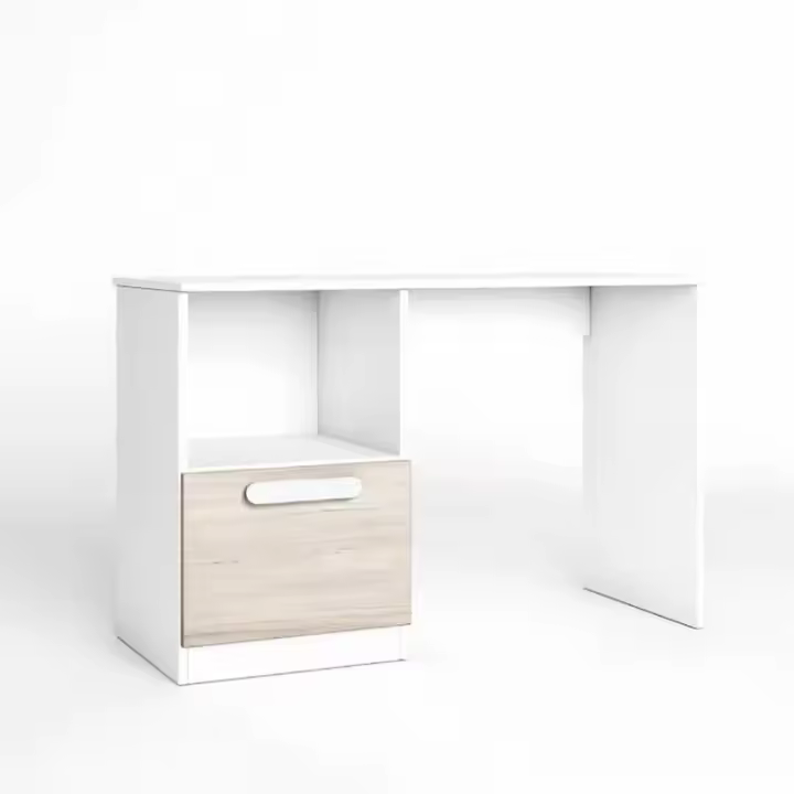 Escritorio Estelle 1 cajón + 1 estante blanco/natural 74x100x42 cm - 1