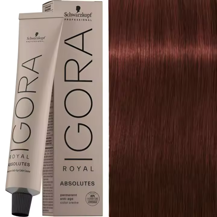 SCHWARZKOPF IGORA Royal Absolutes 6-80 Rubio Oscuro Rojo Natural Cuidado del Cabello 60 ml - 1